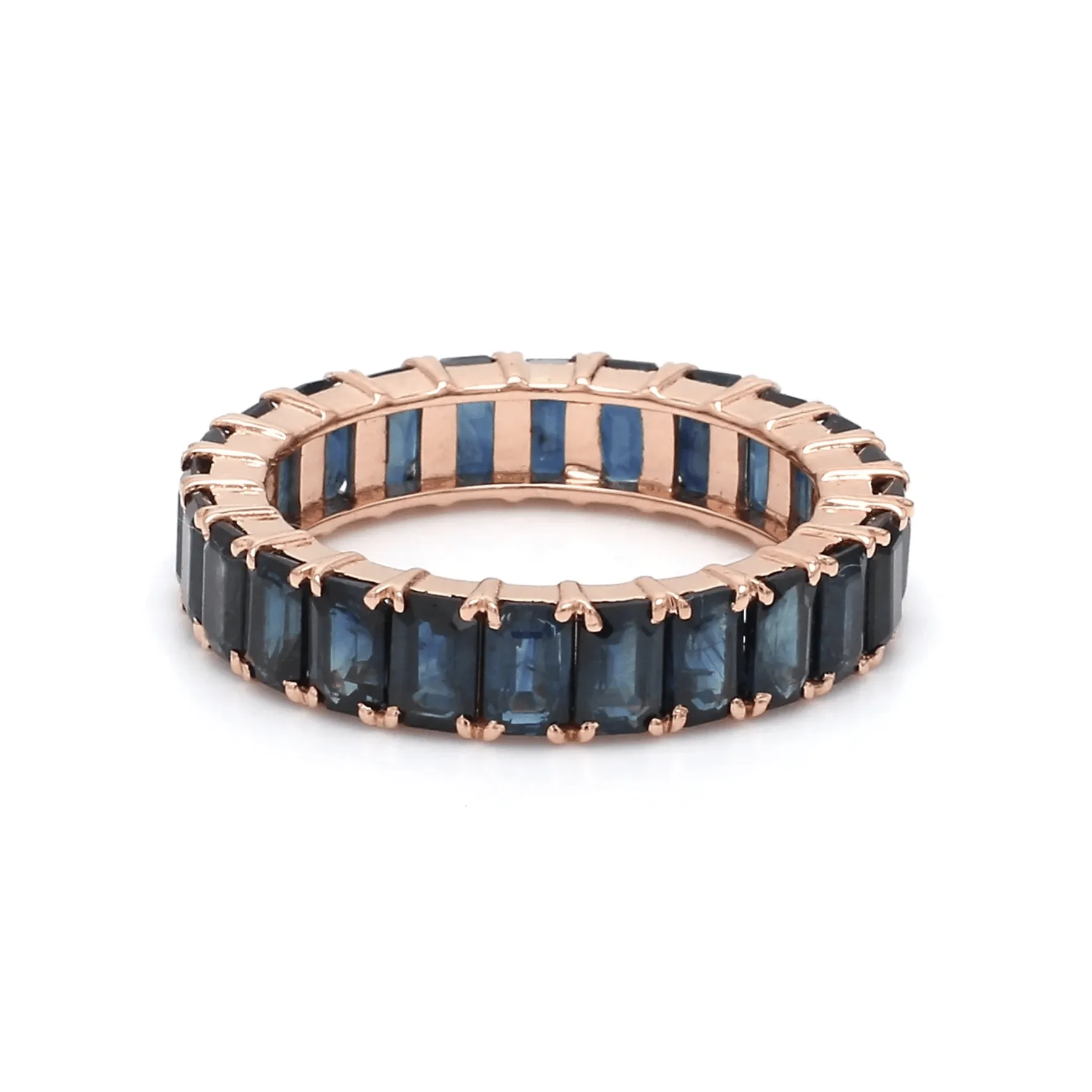 14K or 18K Gold Blue Sapphire Eternity Band