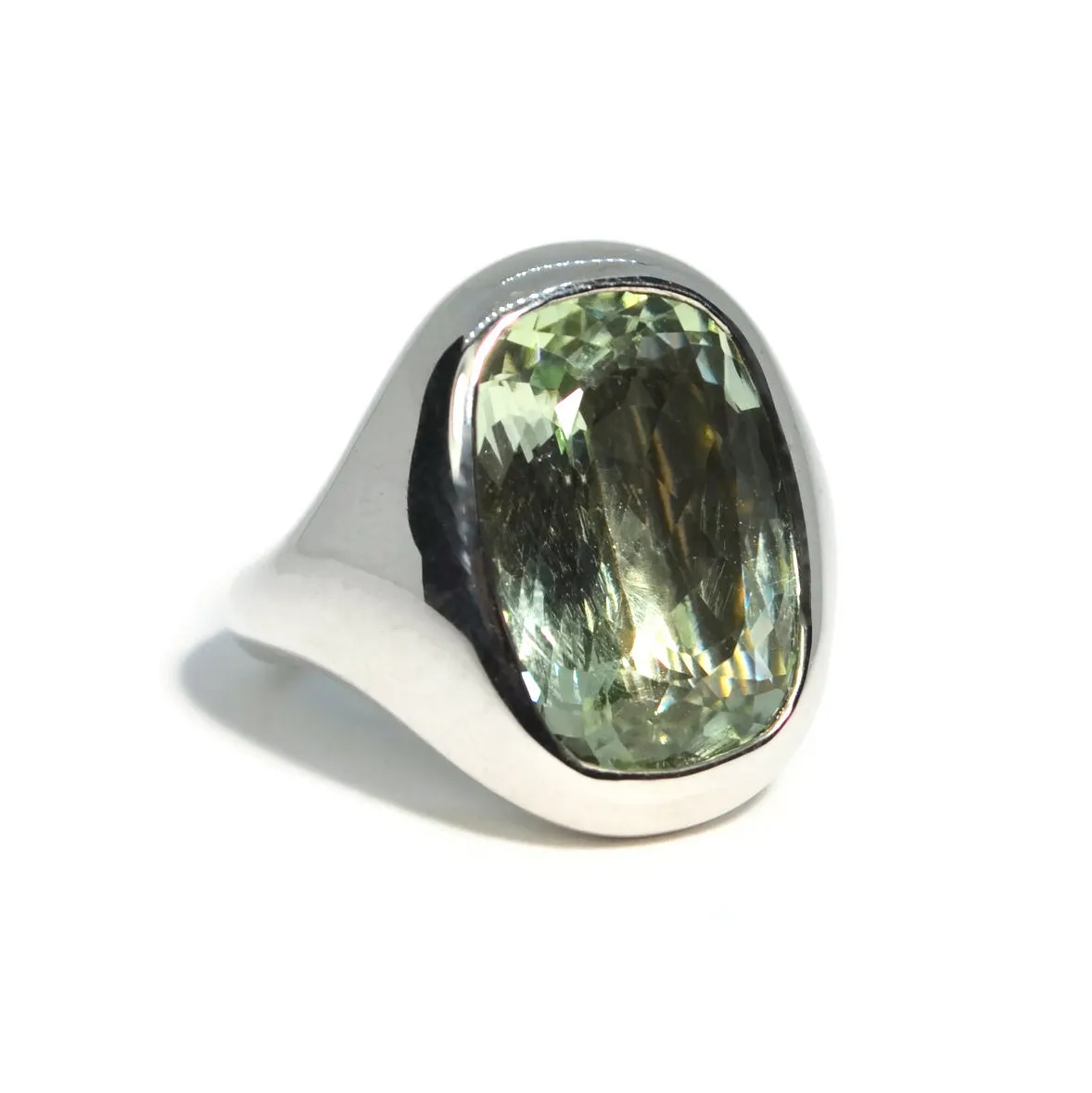 A & Furst - Essential - Cocktail Ring with Prasiolite, Silver