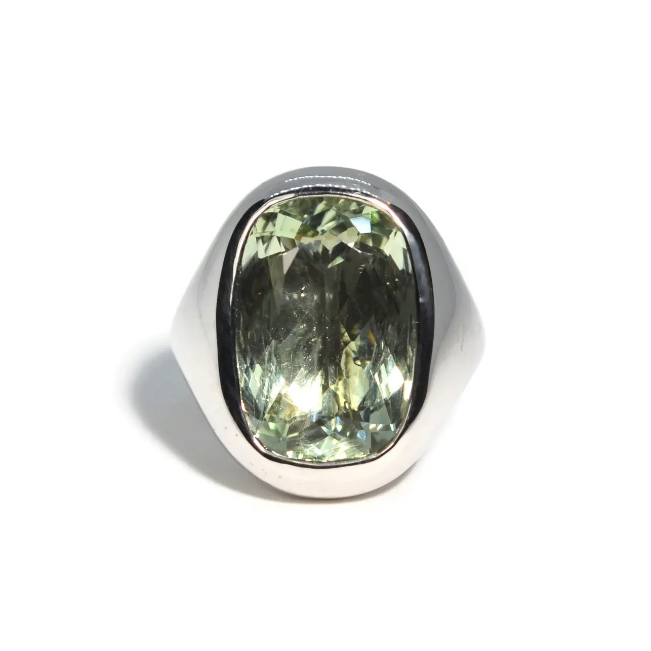 A & Furst - Essential - Cocktail Ring with Prasiolite, Silver