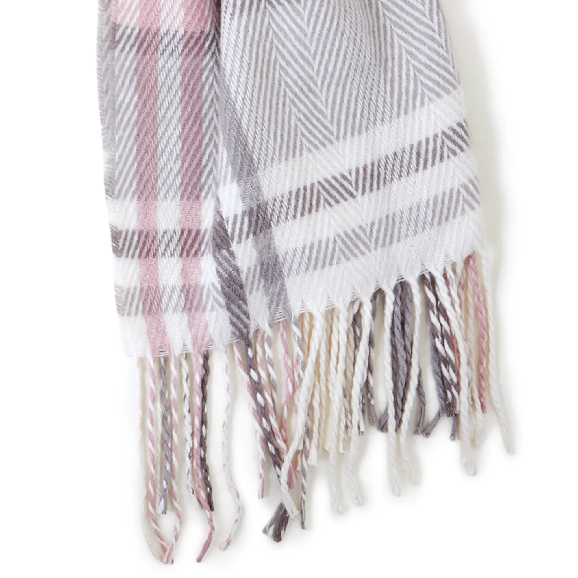 Accessorize London Women's Multi Pastel Check Blanket Scarf