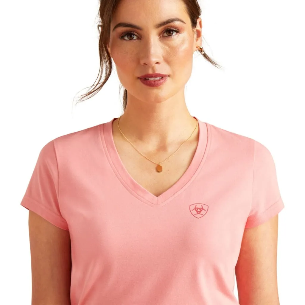 Ariat Ladies Petal Font T Shirt Flamingo Plume