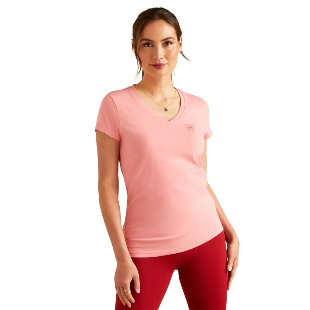 Ariat Ladies Petal Font T Shirt Flamingo Plume