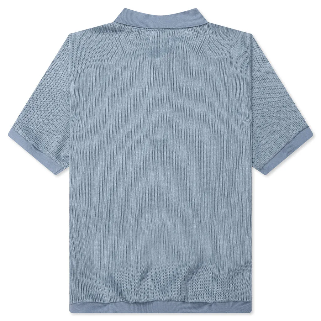 B-Summer Knit Polo Shirt - Blue