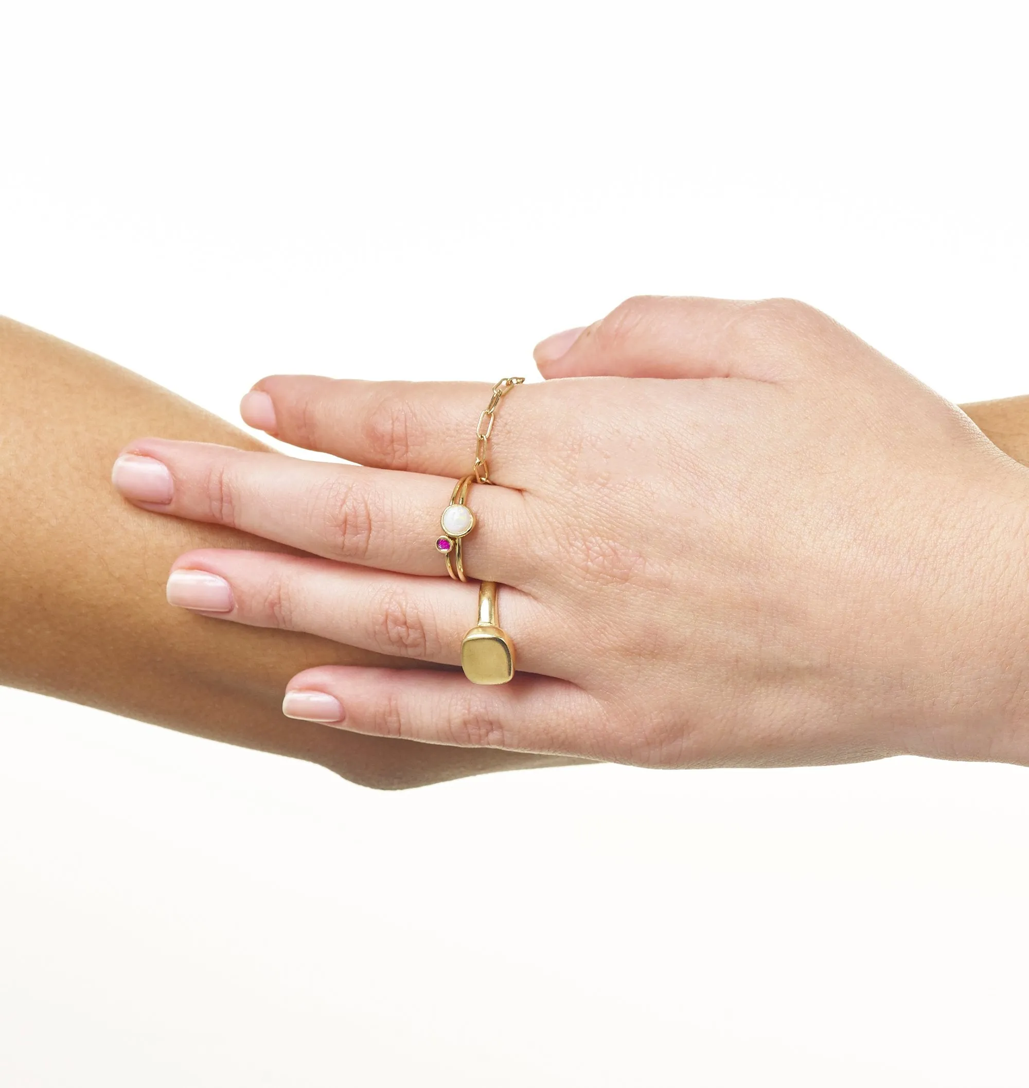 Birthstone Stacking Ring With Tourmaline