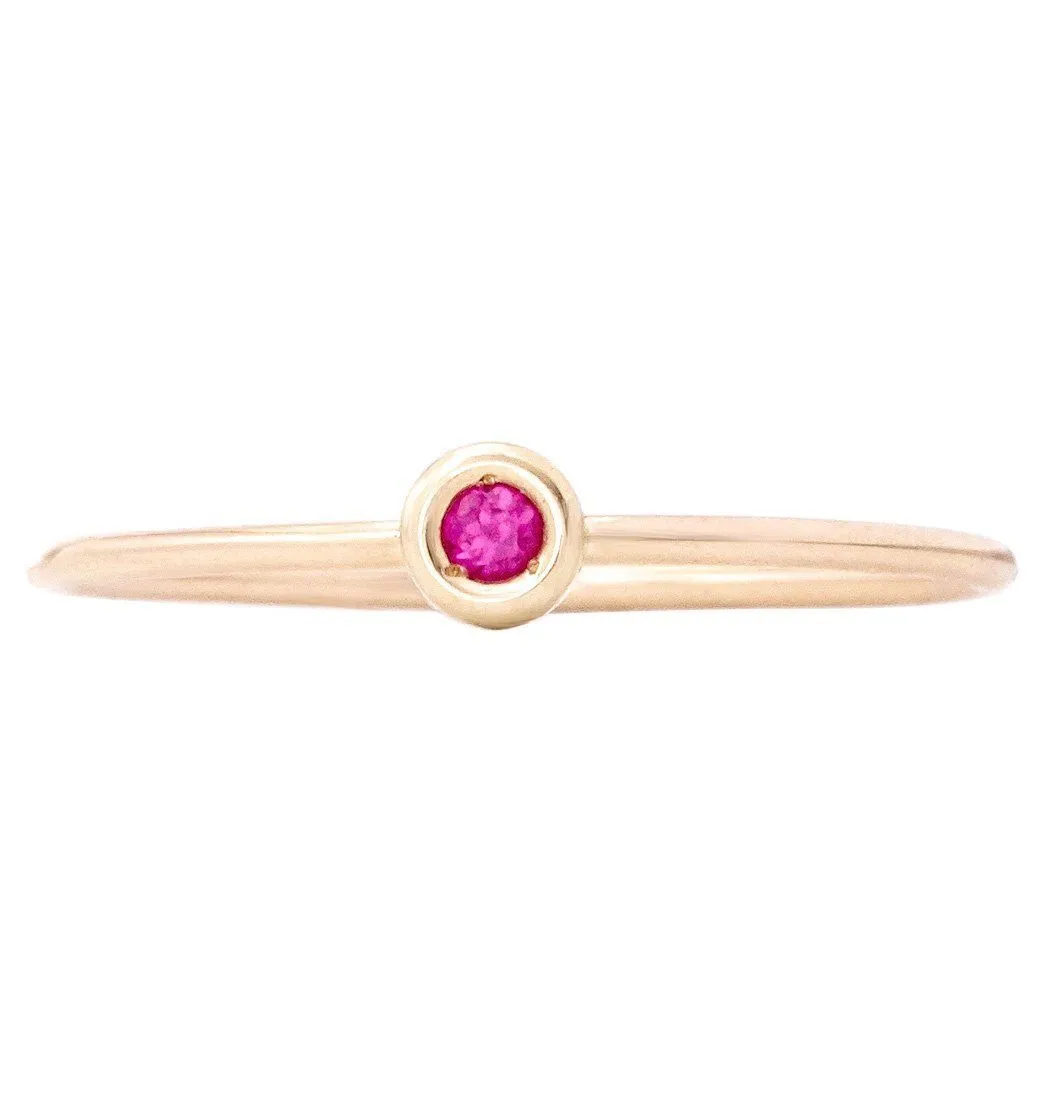 Birthstone Stacking Ring With Tourmaline