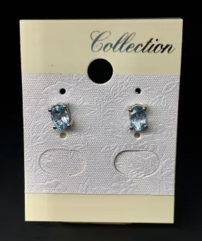 Blue Topaz Stud Earrings