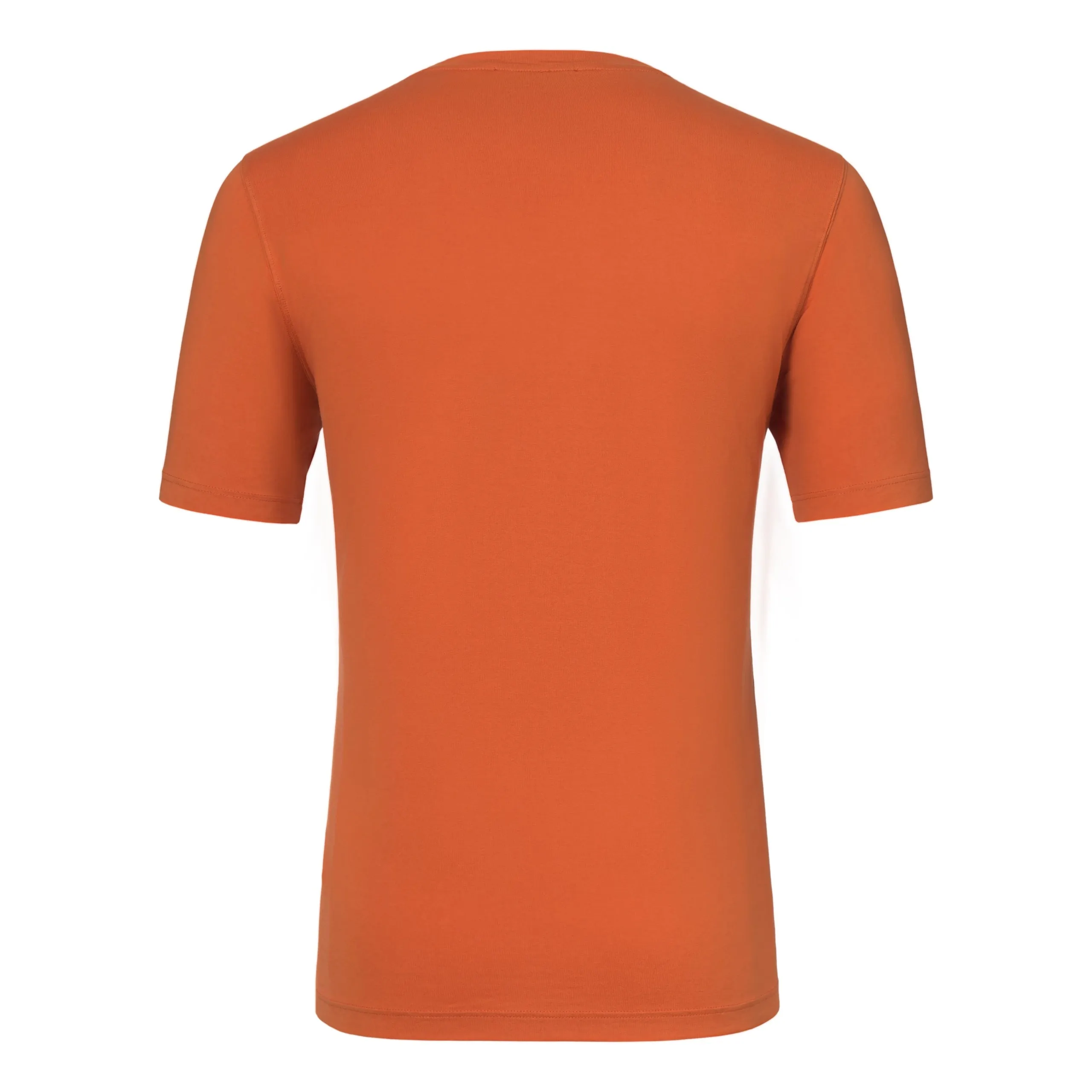 Cotton Crew-Neck T-Shirt in Bright Orange