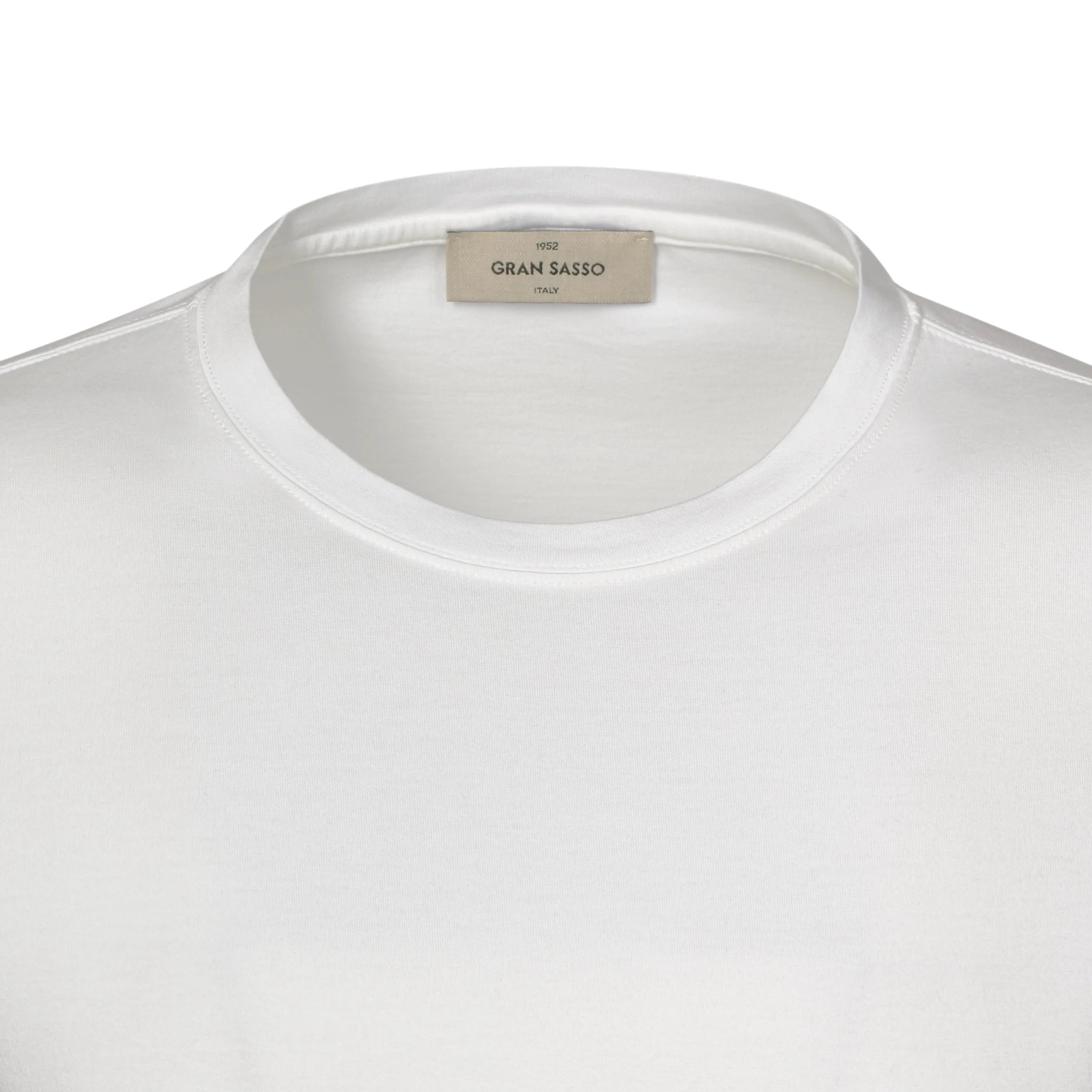 Cotton Crew-Neck T-Shirt in Off White