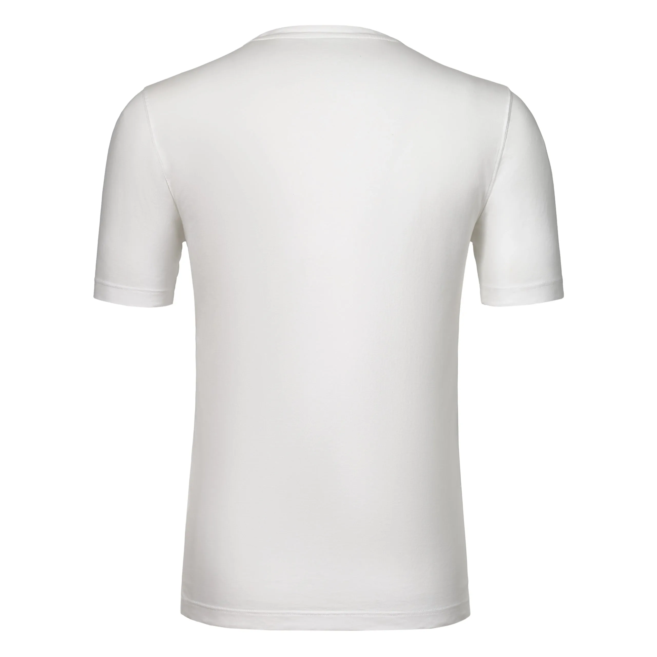 Cotton Crew-Neck T-Shirt in Off White