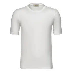 Cotton Crew-Neck T-Shirt in Off White