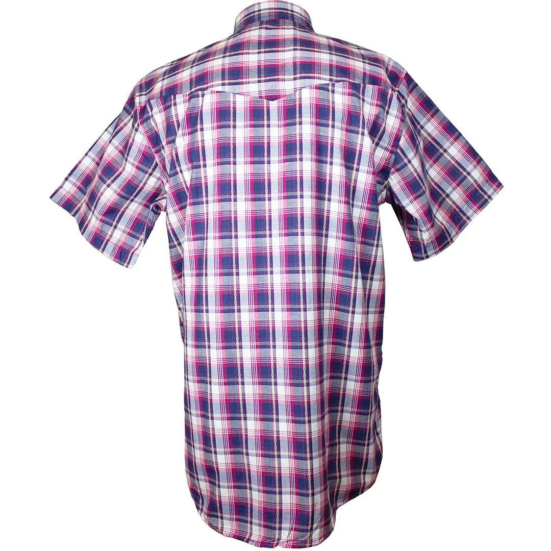 Cowboy Collection Men's Short Sleeve Pixel Plaid Snap Shirt