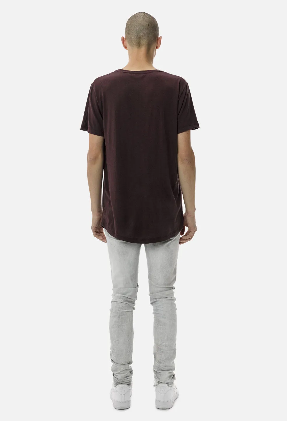 Curve U-Neck / Maroon