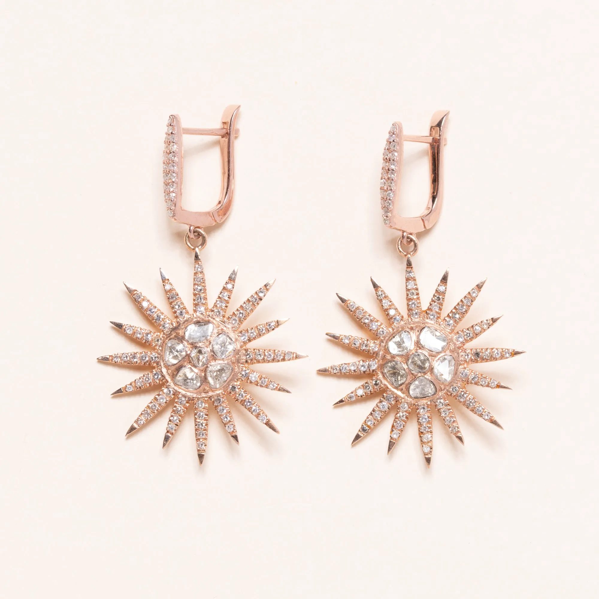 Diamond Sun Earrings