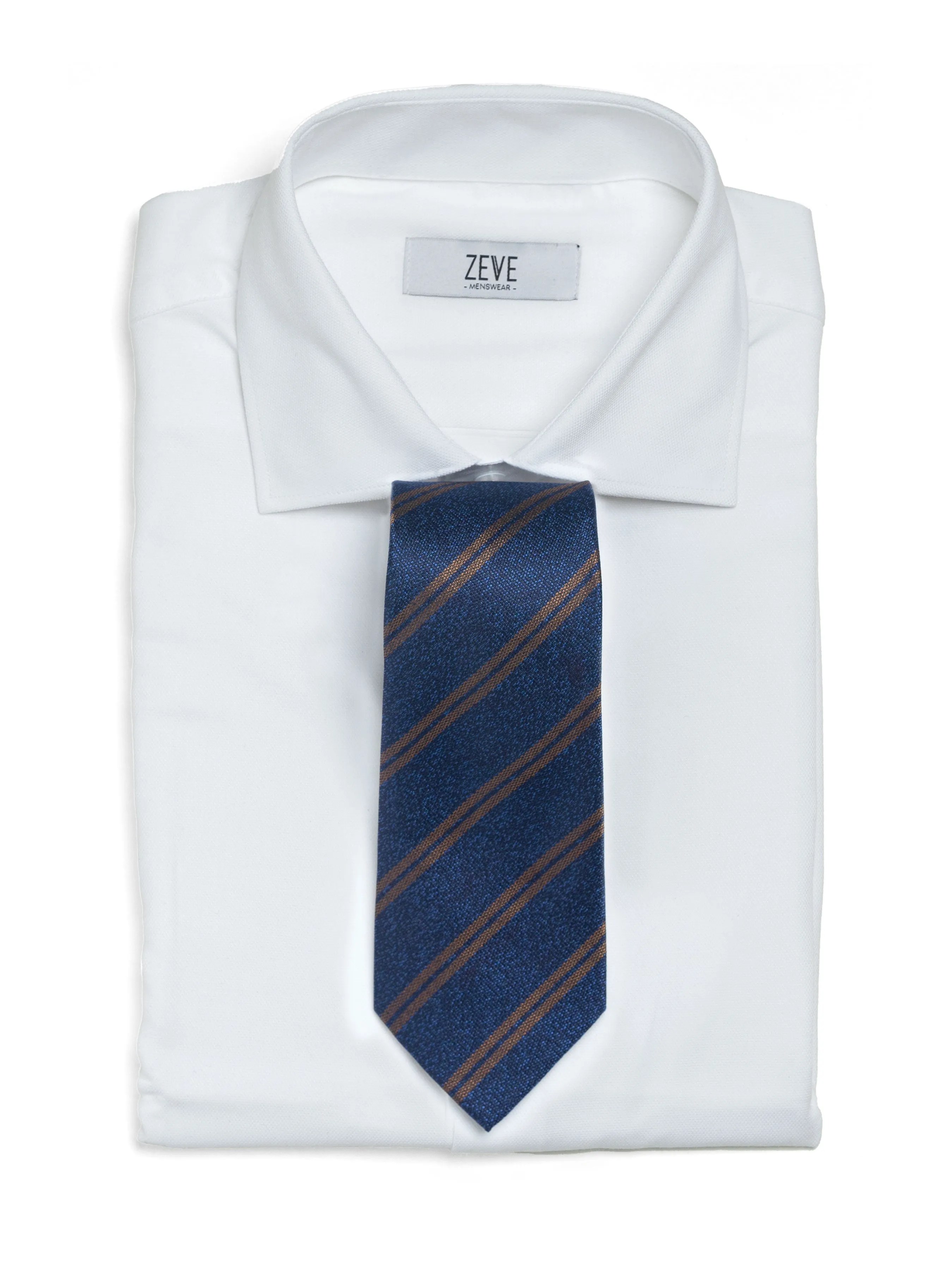 Double Stripe Tie - Royal Blue