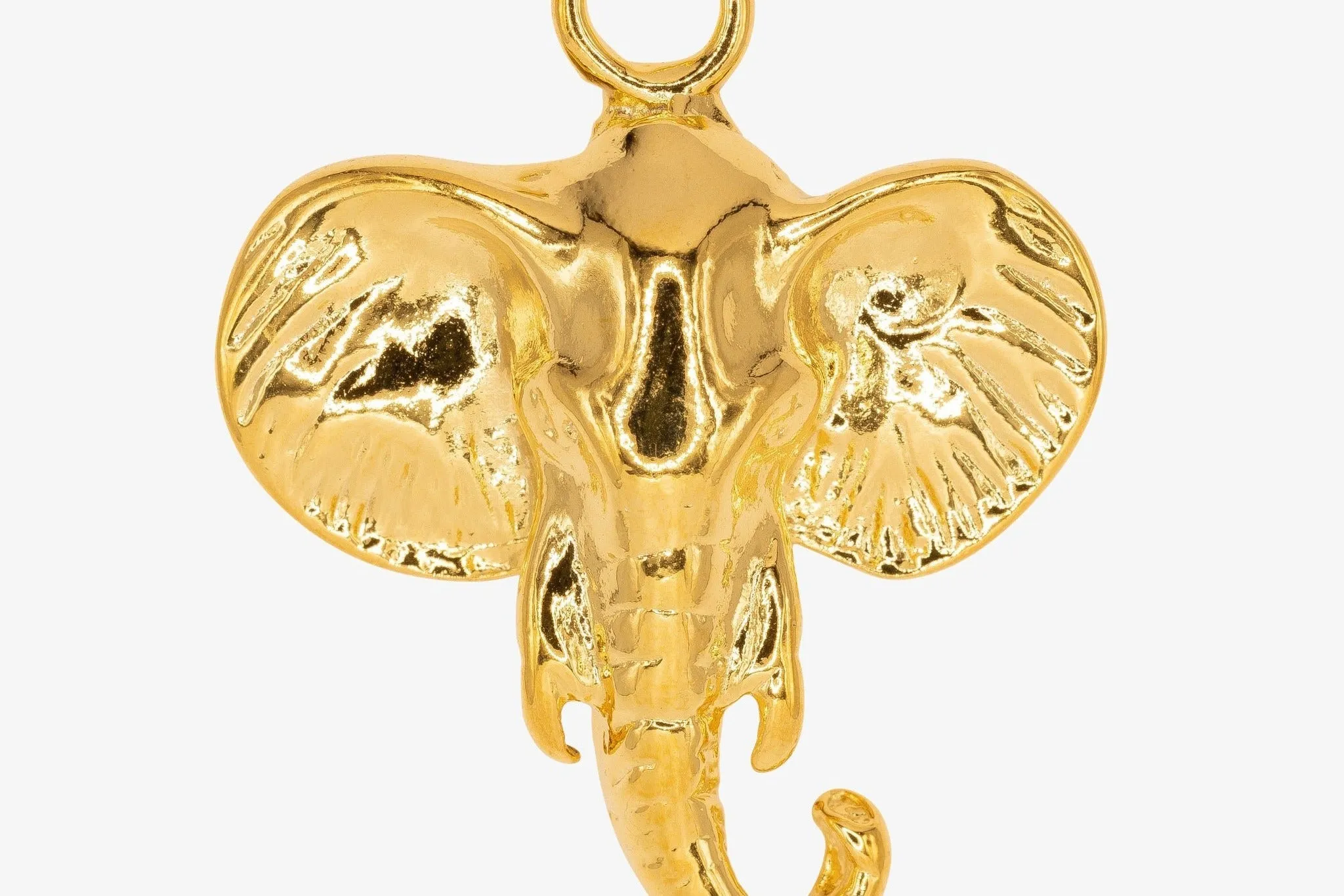 Elephant Head Charm Wholesale 14K Gold, Solid 14K Gold, G140