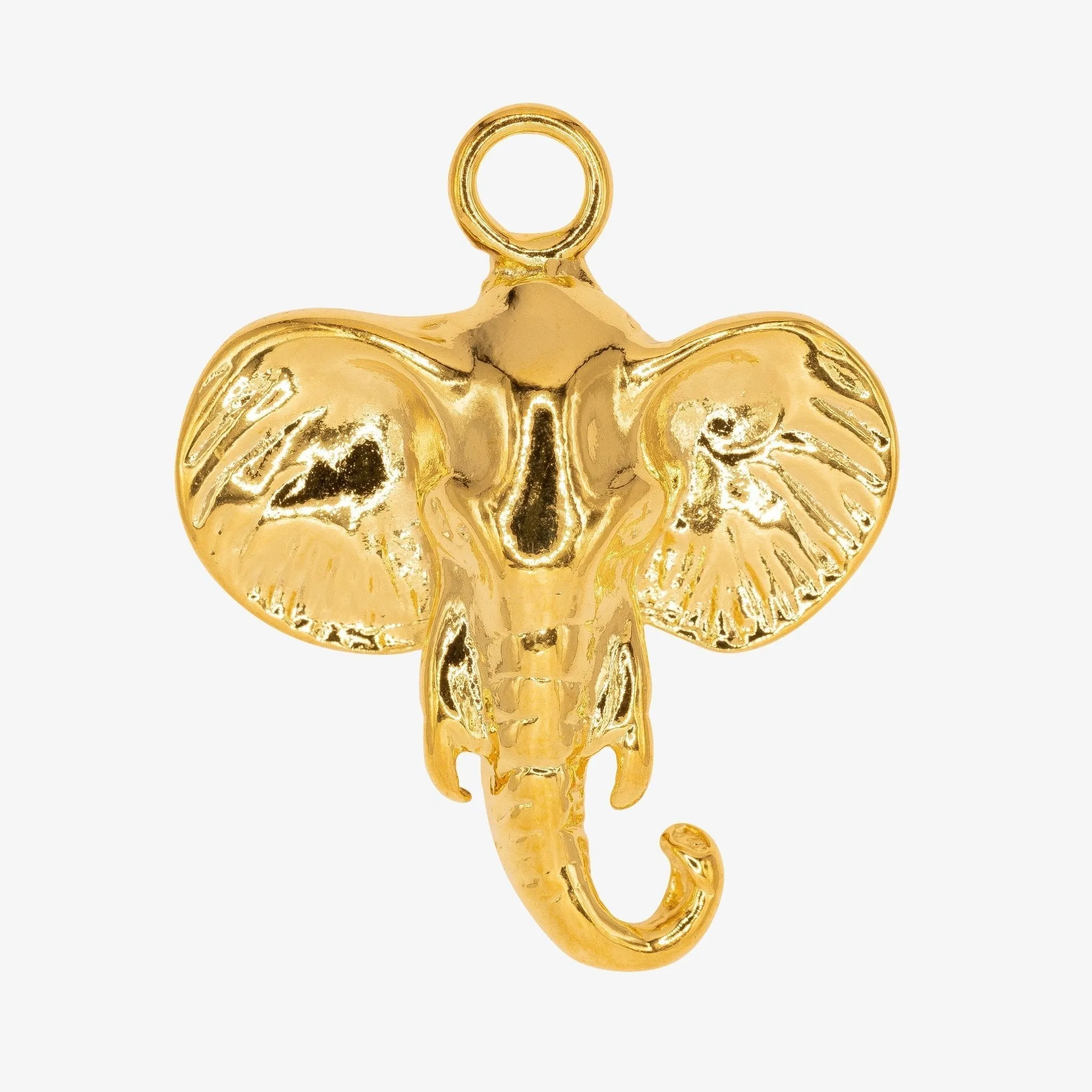 Elephant Head Charm Wholesale 14K Gold, Solid 14K Gold, G140