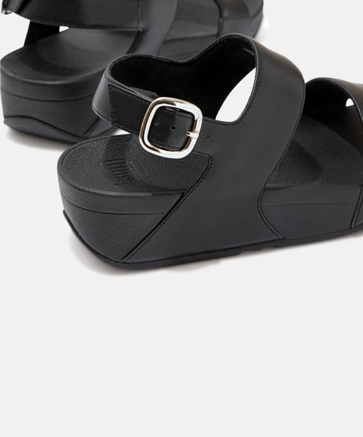 FitFlop Lulu Leather Back-Strap Sandals All Black