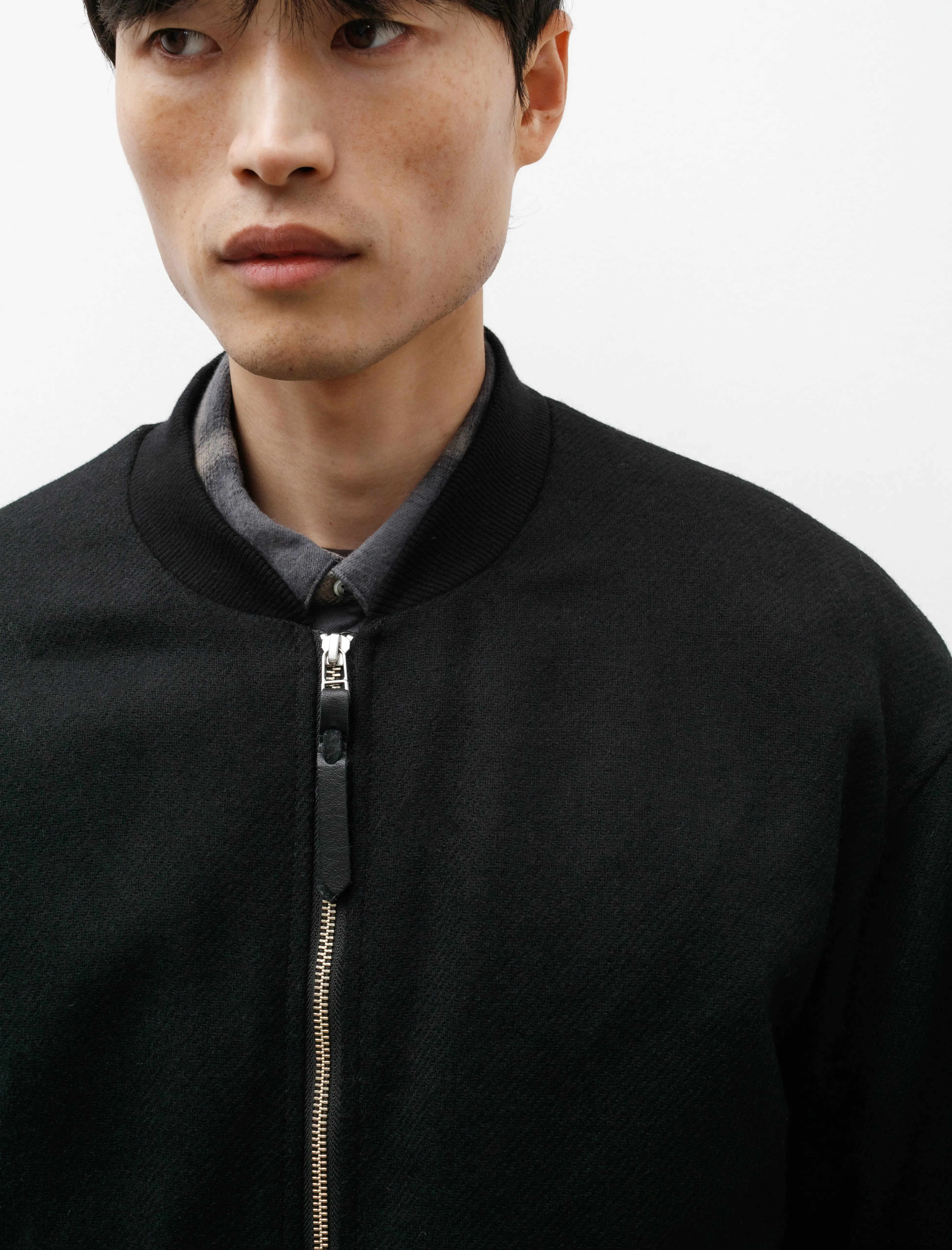 Flight Jacket C Black Wool