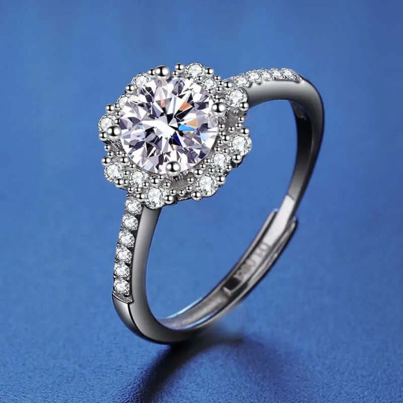 Flower Fashion Moissanite Ring