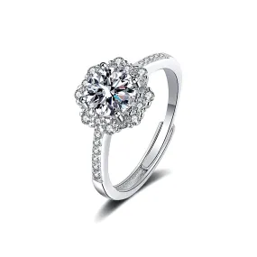 Flower Fashion Moissanite Ring