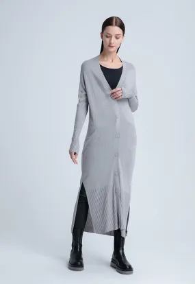 Front Open Long Solid Knit Outerwear