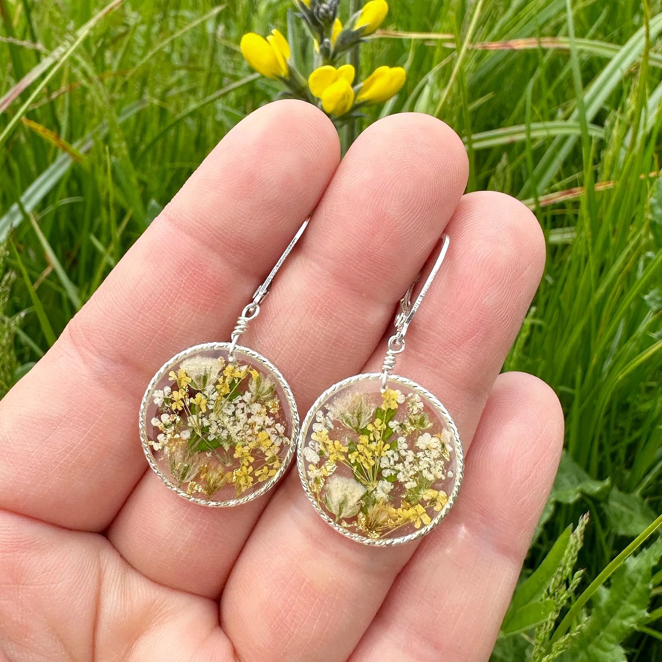 Golden Yellow Botanical Garden Earrings - BG 111