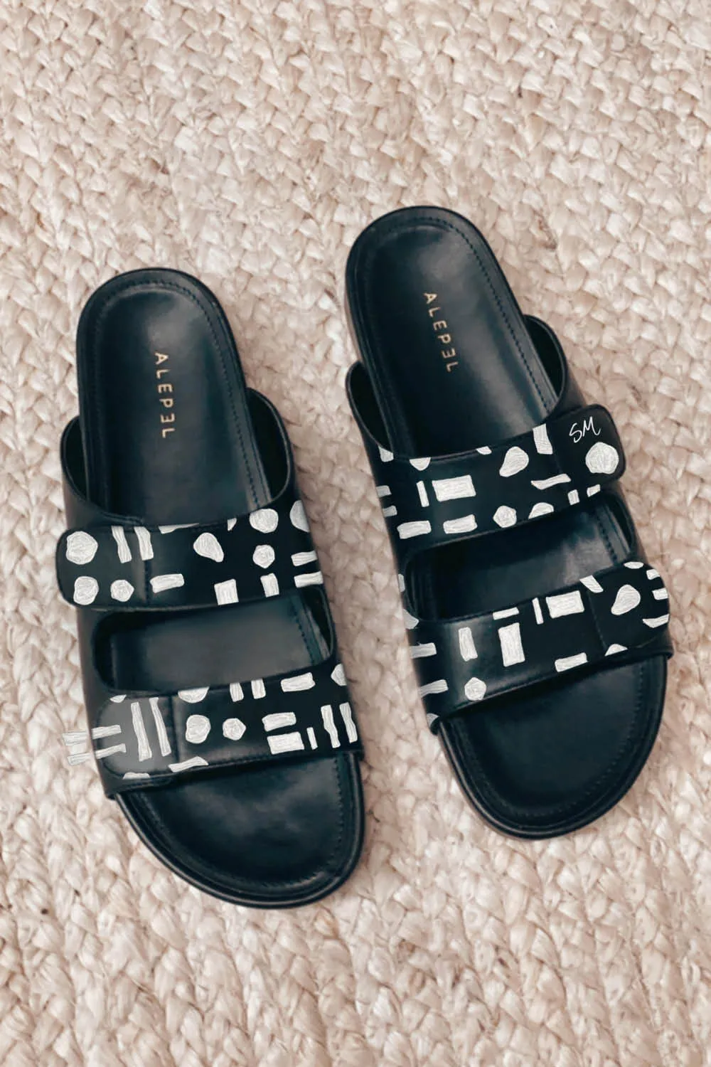 Ice Tapestry Black Sandal