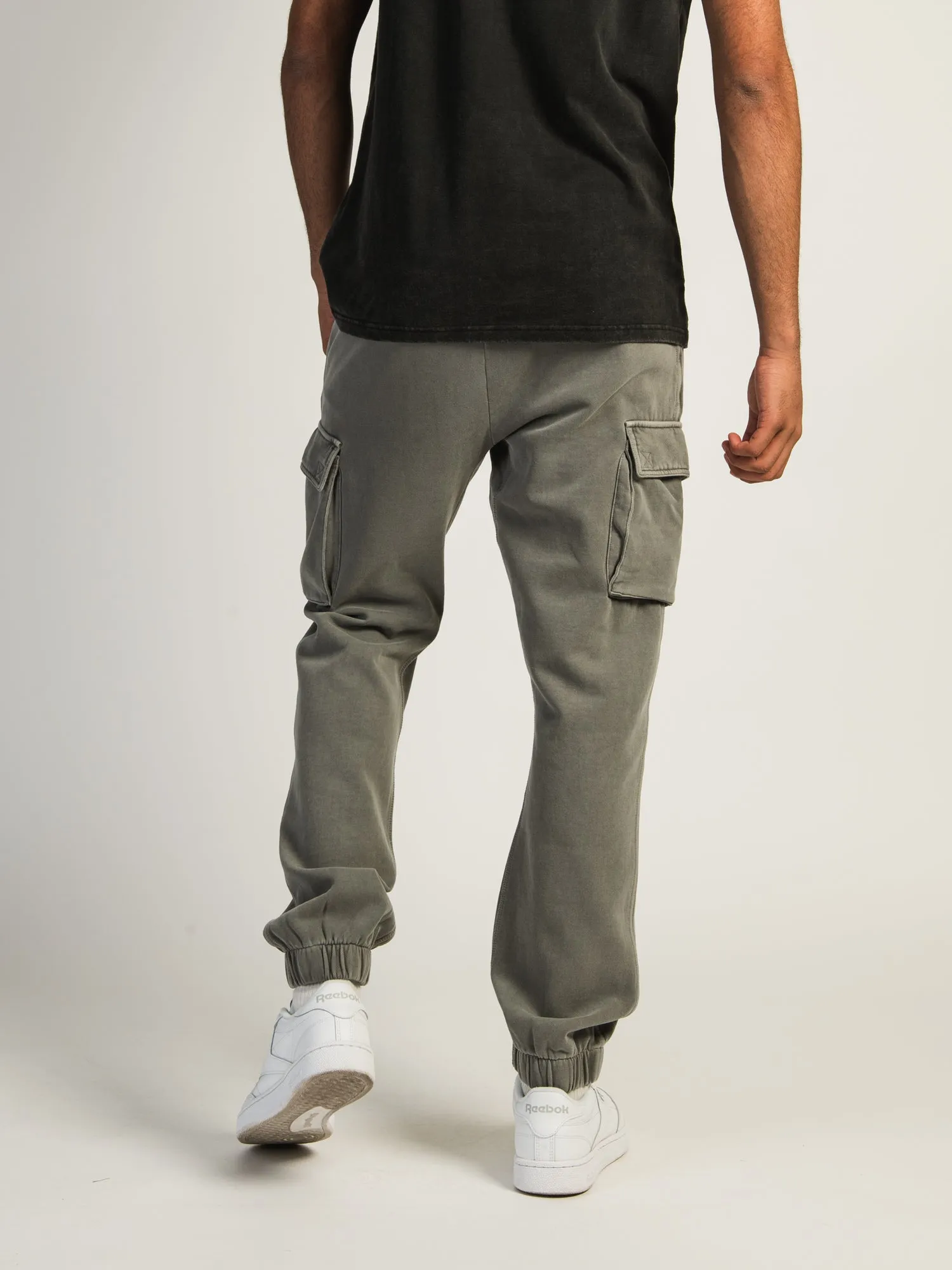 KOLBY PARKER GARMET DYE CARGO JOGGER - LIGHT GREY