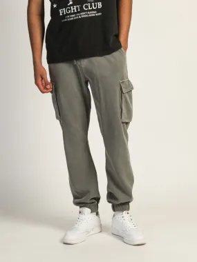 KOLBY PARKER GARMET DYE CARGO JOGGER - LIGHT GREY