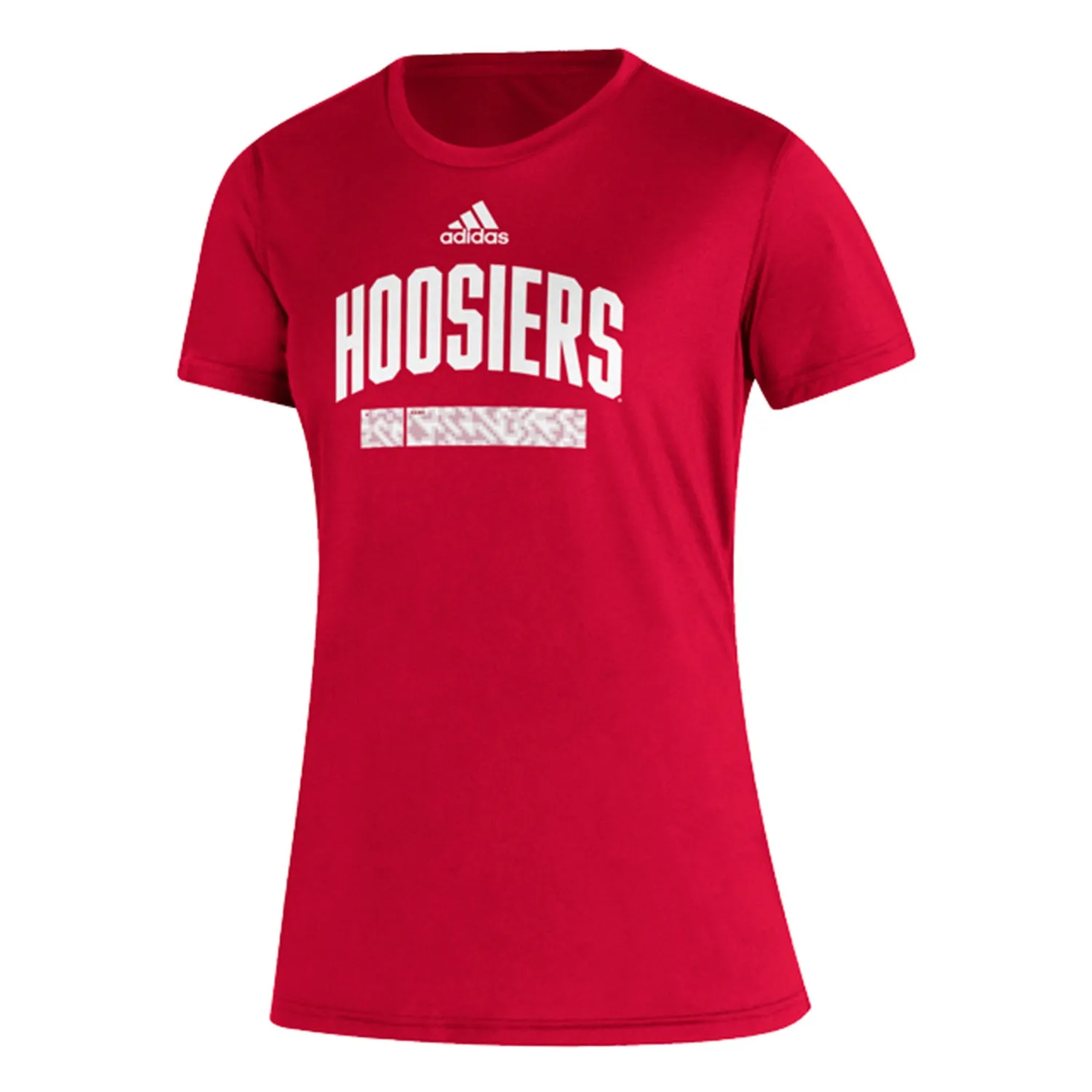 Ladies Indiana Hoosiers Adidas Creator Arched Blur T-Shirt