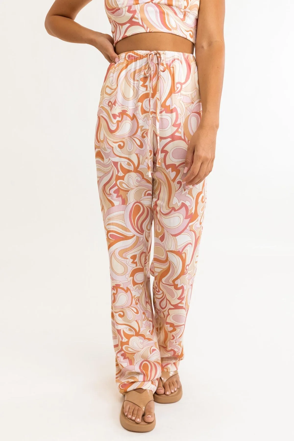 Las Palmas Drawstring Pant / Rose