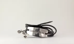 Live To Ride, Motocross Wrap Bracelet