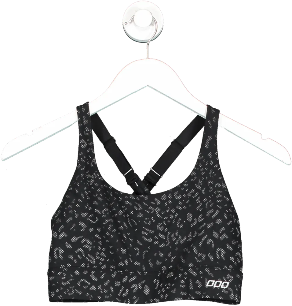 Lorna Jane Black Patterned Sports Bra UK S