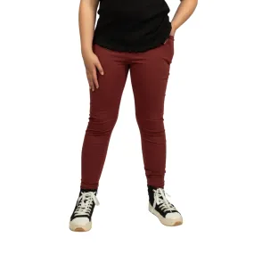 Maroon Kids Leggings with Pockets