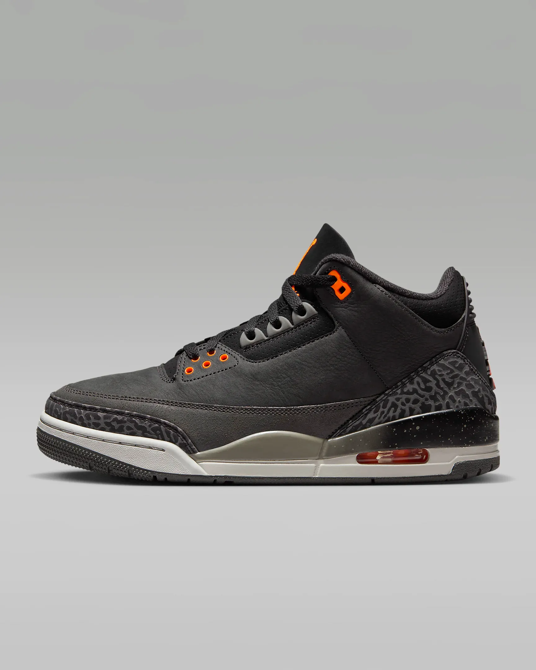 Nike Men's Air Jordan 3 Fear Shoes - Night Stadium / Black / Flat Pewter / Total Orange