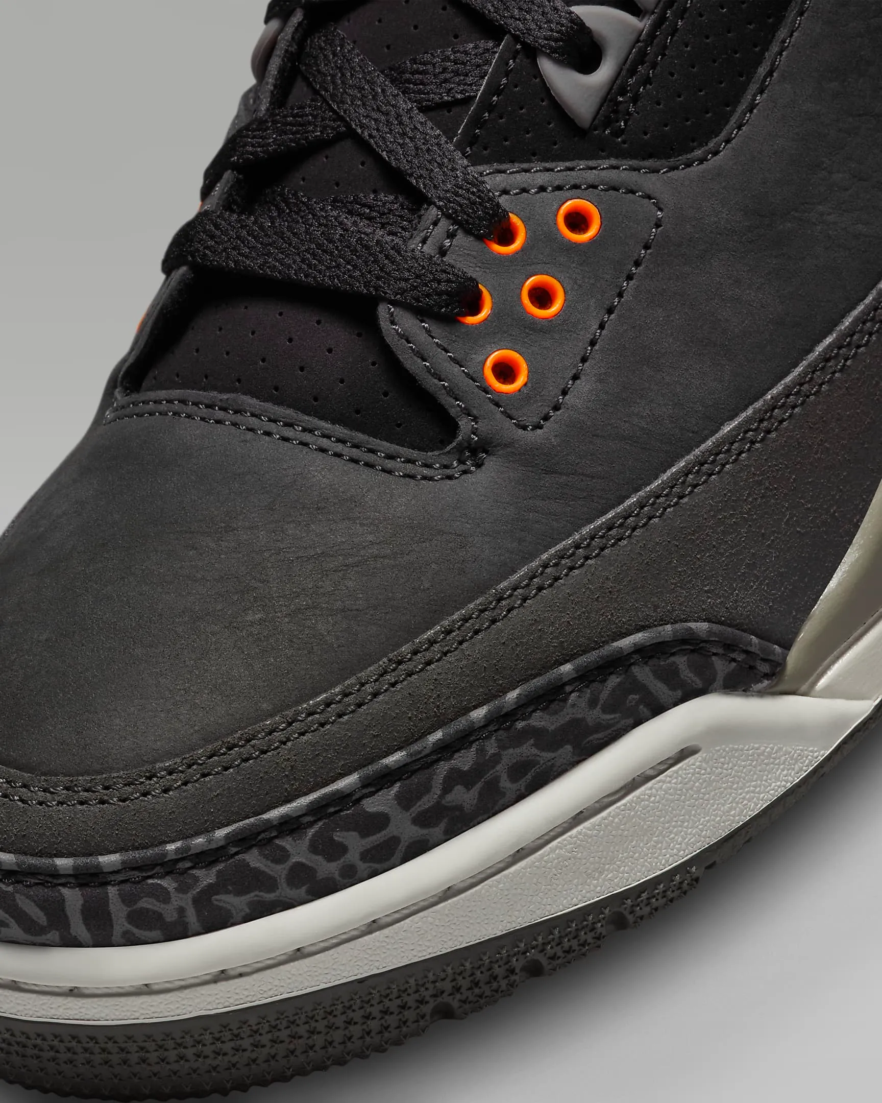 Nike Men's Air Jordan 3 Fear Shoes - Night Stadium / Black / Flat Pewter / Total Orange