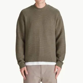 OVERSIZED KNIT JUMPER OLIVE