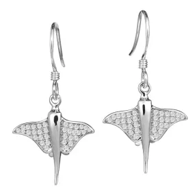 Pavé Eagle Ray Earrings