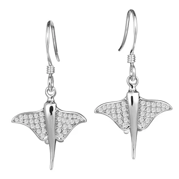 Pavé Eagle Ray Earrings