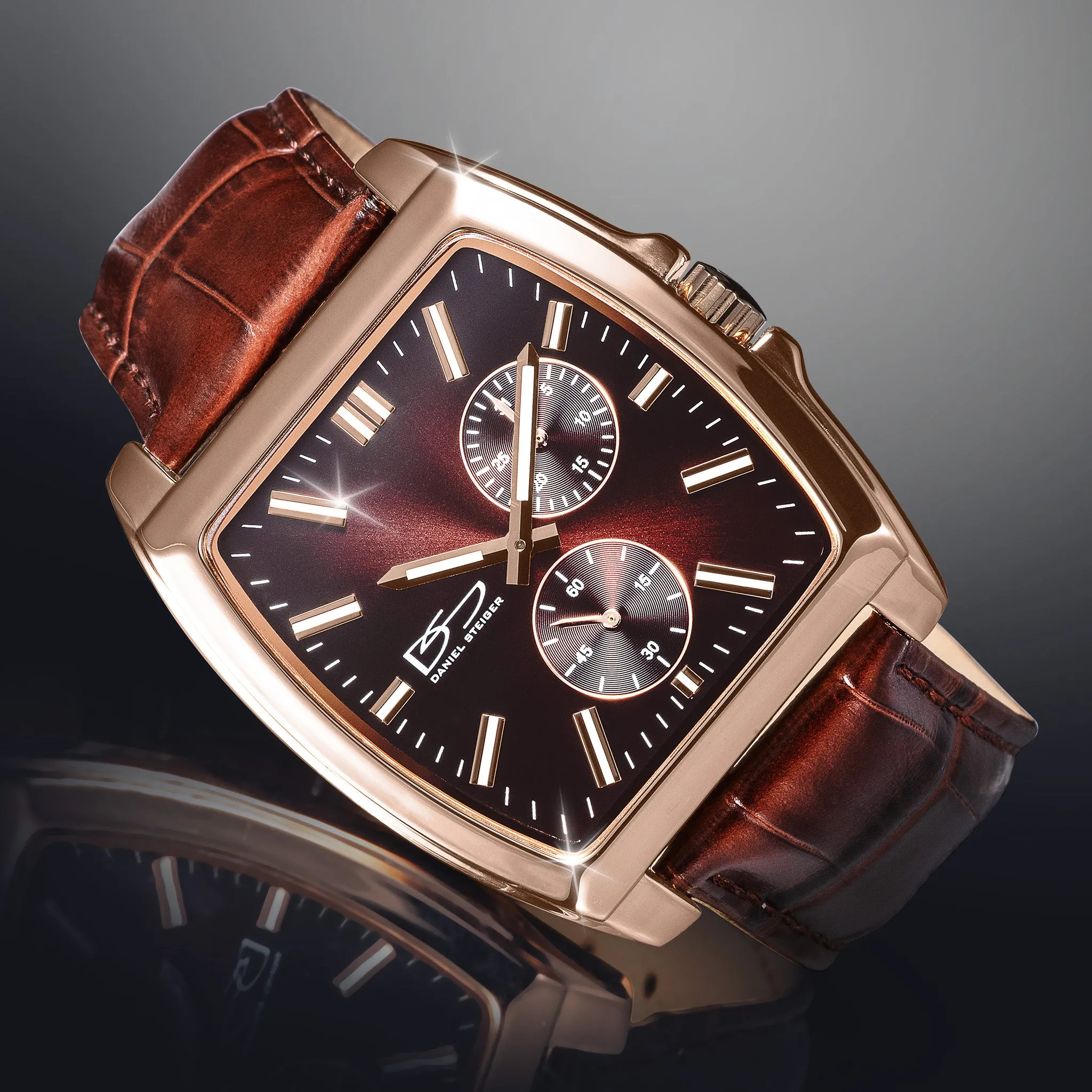 Prestige Tonneau Brown Men's Watch