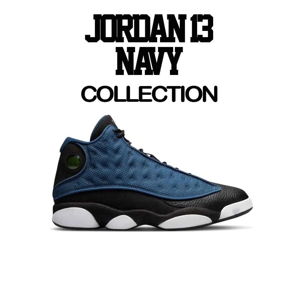 Retro 13 Brave Blue Shirt - Never Prosper - Black