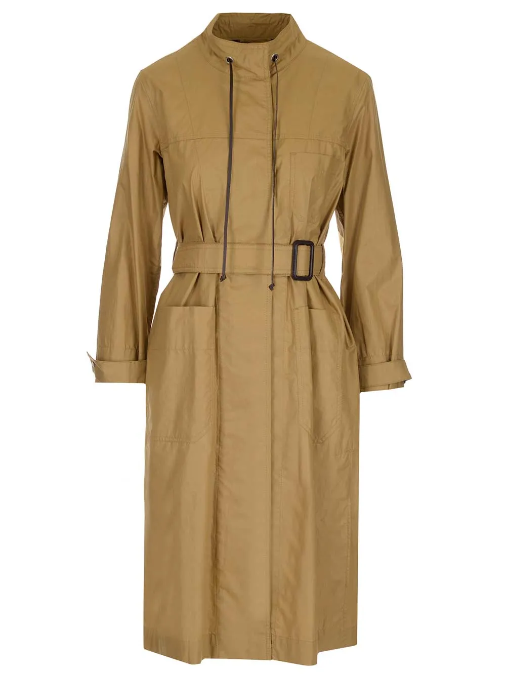 'S Max Mara Belted Poplin Dress