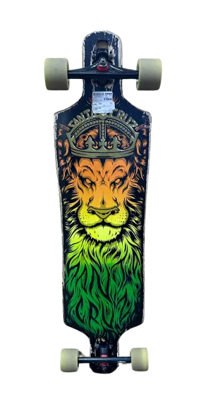 Santa Cruz Lion God Rasta Drop Thru Cruzer Freeride Longboard Skateboard