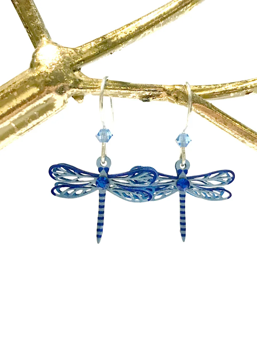 Sapphire Dragonfly Dangles by Sienna Sky