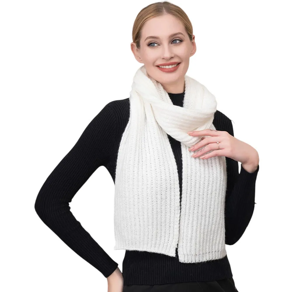 Solid Knit Oblong Scarf