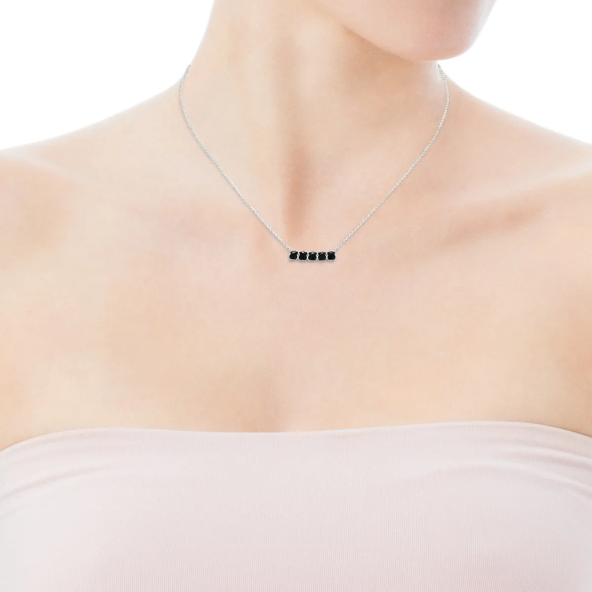 Tous Mini Onix Necklace in Silver with Onyx 918452510