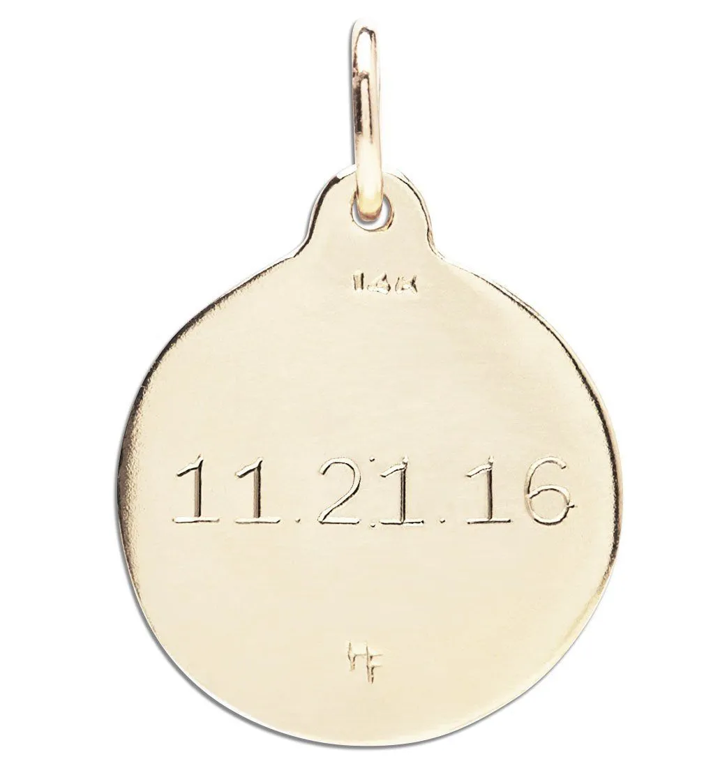 U Alphabet Charm With Diamond