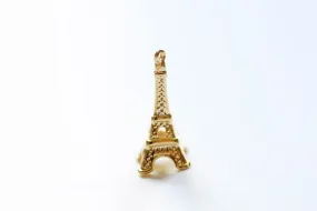 Vermeil Gold Eiffel Tower Charm - 18k gold plated over Sterling Silver, Gold Eiffel Tower Pendant, Paris Charm, Paris Pendant, France Charm