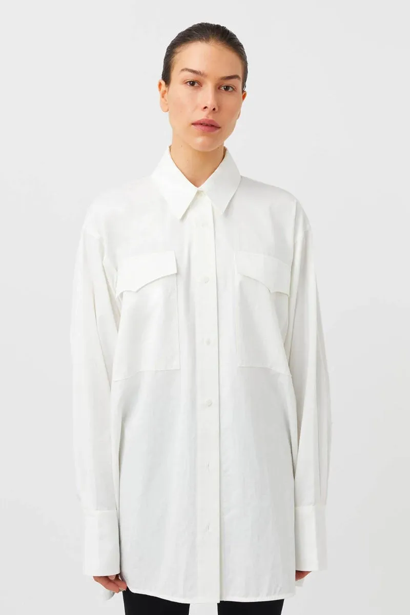 VESTA OVERSIZED SHIRT-WHITE