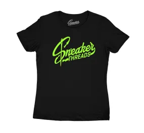 Womens Electric Green 6 Shirt - ST Logo - Black